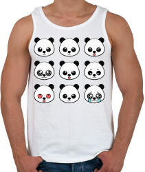 printfashion cute-panda-emoji - Férfi atléta - Fehér (4717597)