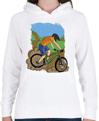 printfashion Bringázás - Női kapucnis pulóver - Fehér (12754825)