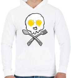 printfashion Szakács koponya - Férfi kapucnis pulóver - Fehér (12424854)