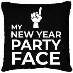 printfashion NEW YEAR PARTY FACE - Párnahuzat, Díszpárnahuzat - Fekete (10932310)