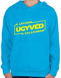 printfashion A legjobb ügyvéd a galaxisban - Gyerek kapucnis pulóver - Azúrkék (3926813)