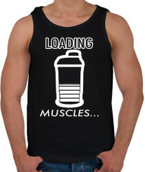 printfashion Loading Muscles - Férfi atléta - Fekete (2418118)