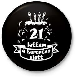 printfashion 21 lettem - Kitűző, hűtőmágnes - Fekete (3102305)