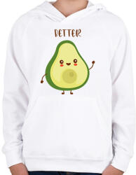 printfashion Better (half) - Gyerek kapucnis pulóver - Fehér (15581674)