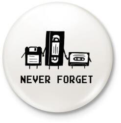printfashion Never forget. . . - Kitűző, hűtőmágnes - Fehér (3999365)