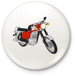 printfashion Mz - Kitűző, hűtőmágnes - Fehér (5100226)