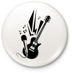 printfashion Music - Kitűző, hűtőmágnes - Fehér (15575932)