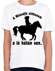 printfashion lovas - Gyerek póló - Fehér (8957078)
