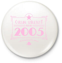 printfashion csillag-2005-pink - Kitűző, hűtőmágnes - Fehér (3076683)