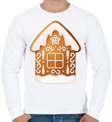 printfashion Mézeskalács ház - Férfi pulóver - Fehér (11222995)