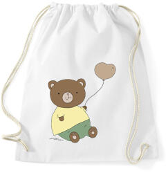 printfashion Mackó szíves lufival - Sportzsák, Tornazsák - Fehér (12215140)