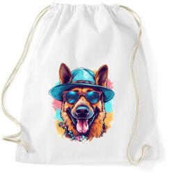 printfashion Német juhász - Sportzsák, Tornazsák - Fehér (16536846)