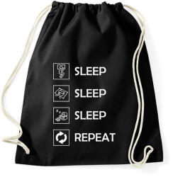 printfashion Sleep, sleep, sleep - Sportzsák, Tornazsák - Fekete (7541004)