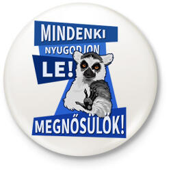 printfashion Mindenki nyugodjon le megnősülök - Kitűző, hűtőmágnes - Fehér (13254295)