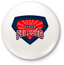 printfashion SUPERFELEÉSG - Kitűző, hűtőmágnes - Fehér (11481538)