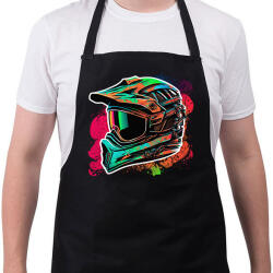 printfashion Motocross sisak - Kötény - Fekete (13036085)