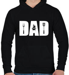 printfashion Grill apa - Férfi kapucnis pulóver - Fekete (13684832)