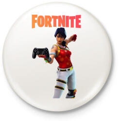 printfashion Scarlet Defender Fortnite - Kitűző, hűtőmágnes - Fehér (3088110)