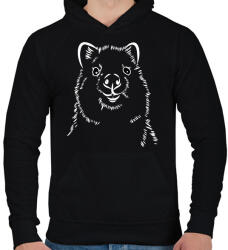 printfashion Fehér quokka - Férfi kapucnis pulóver - Fekete (14000868)