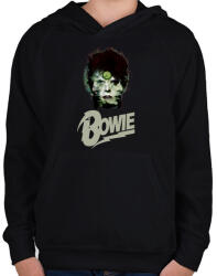 printfashion david bowie - Gyerek kapucnis pulóver - Fekete (15176422)
