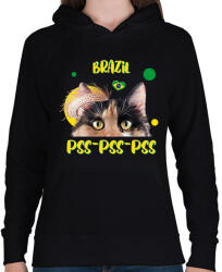 printfashion Cicc-cicc - Brazil - Női kapucnis pulóver - Fekete (7582288)