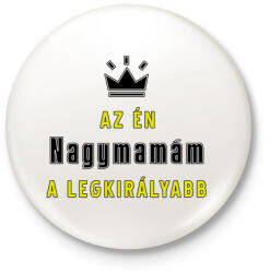 printfashion Az én nagymamám - Kitűző, hűtőmágnes - Fehér (3617008)