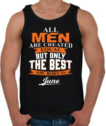 printfashion A legjobbak Júniusban születtek! - Férfi atléta - Fekete (888272)