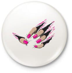 printfashion Beast nails - Kitűző, hűtőmágnes - Fehér (3075972)