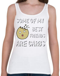 printfashion Some of my best friends are carbs - Női atléta - Fehér (2467568)