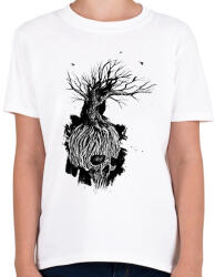 printfashion Koponya - Gyerek póló - Fehér (16761404)