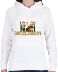 printfashion Brickleberry - Női kapucnis pulóver - Fehér (2032525)