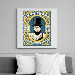 printfashion Szakállas nő - Vászonkép - Fehér (6620774)