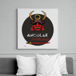 printfashion angular_szamuraj - Vászonkép - Fehér (6627415)