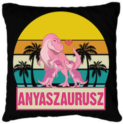 printfashion Anyaszaurusz - lány - Párnahuzat, Díszpárnahuzat - Fekete (7472875)