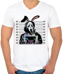 printfashion Sikoly húsvét - Férfi V-nyakú póló - Fehér (13086767)