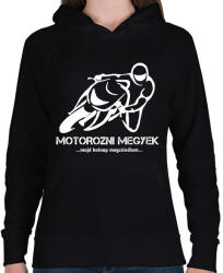 printfashion MOTOROZNI MEGYEK - Női kapucnis pulóver - Fekete (5020177)