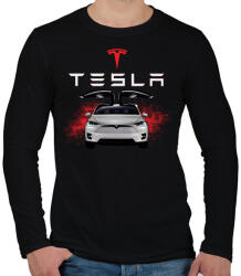 printfashion tesla - Férfi hosszú ujjú póló - Fekete (16213150)