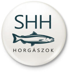 printfashion SHH horgászok - Kitűző, hűtőmágnes - Fehér (6287340)
