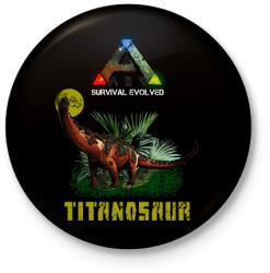 printfashion ARK-TITANOSAUR - Kitűző, hűtőmágnes - Fekete (6122593)