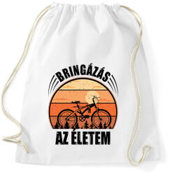 printfashion Biciklizés az életem - Sportzsák, Tornazsák - Fehér (8517370)