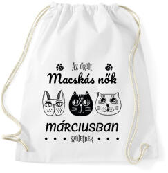printfashion Az őrült macskás nők - Sportzsák, Tornazsák - Fehér (6234670)