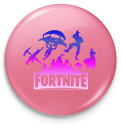 printfashion fortnite logó 3 - Kitűző, hűtőmágnes - Rózsaszín (14644510)