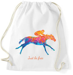 printfashion Just be free - Színes - Sportzsák, Tornazsák - Fehér (6320621)