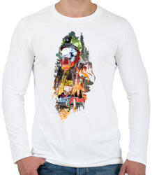 printfashion Tűzoltó - Férfi hosszú ujjú póló - Fehér (440903)