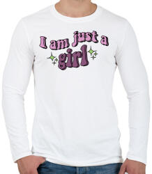 printfashion I am just a girl - Férfi hosszú ujjú póló - Fehér (16641909)