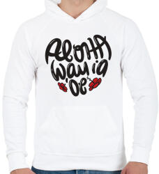 printfashion Love Aloha Hawaii - Férfi kapucnis pulóver - Fehér (4308360)
