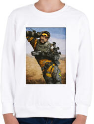 printfashion Mirage - Apex Legends - Gyerek pulóver - Fehér (1366496)