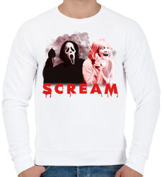 printfashion Scream - Férfi pulóver - Fehér (16786065)