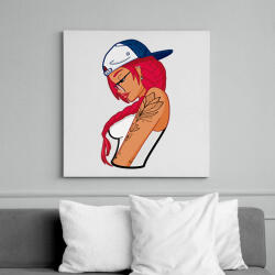 printfashion Tattoo Girl - Vászonkép - Fehér (6628831)