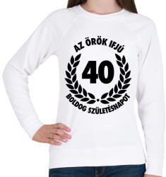 printfashion Örök ifjú - 40 - Női pulóver - Fehér (2796815)